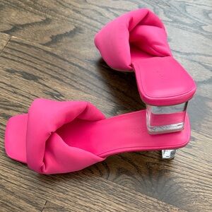 Chic Fuchsia Heeled Sandals
